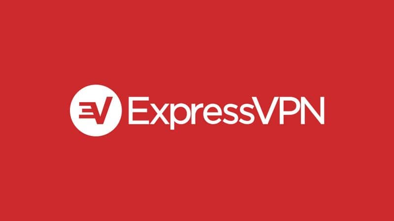 Fundo vermelho do logotipo da ExpressVPN branco