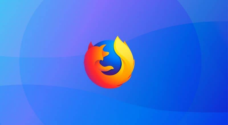 Fundo azul do logotipo da Mozilla
