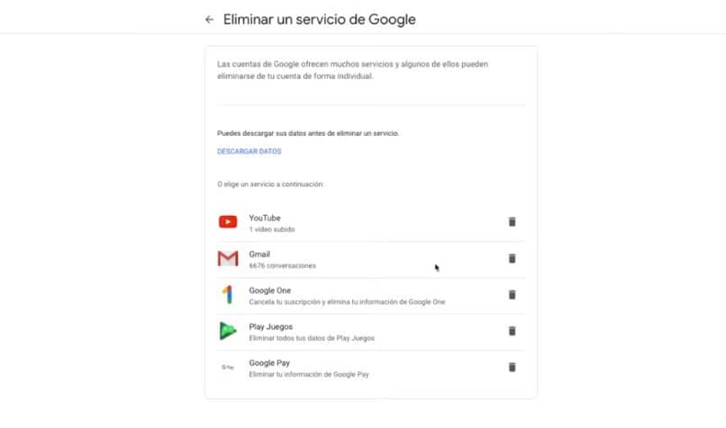 capture delete google service