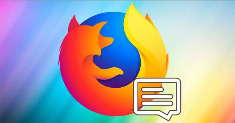 Logotipo do Firefox, notificações