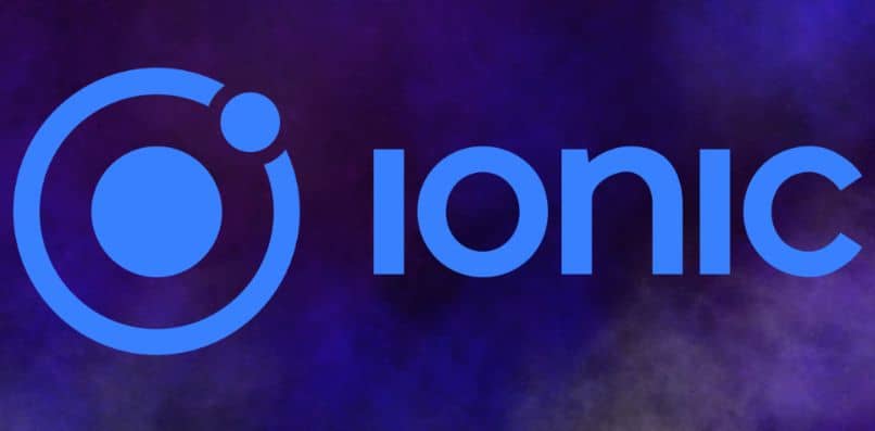 círculo de fundo azul do logotipo iônico