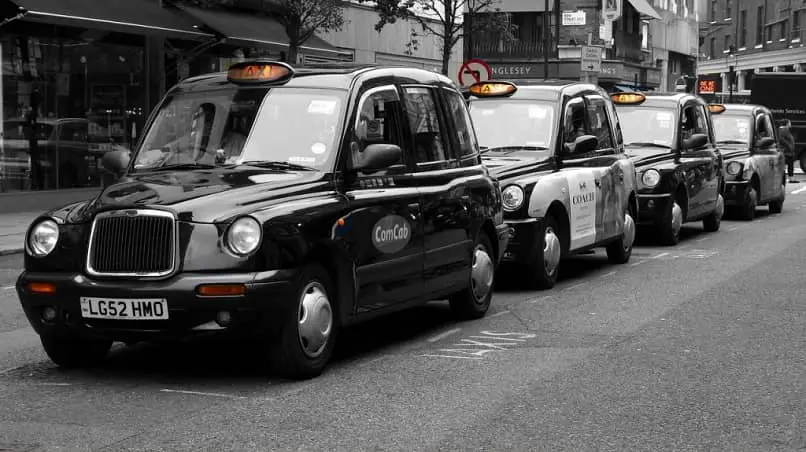 frota de carros táxi