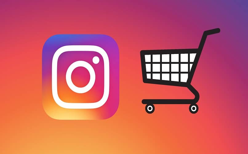 carrinho de compras e logotipo do instagram