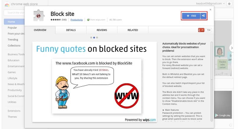 bloqueio de página http do google