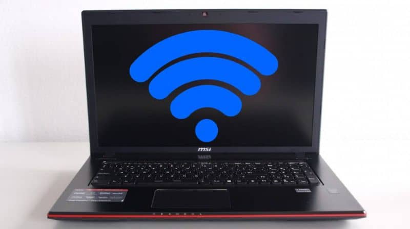 Conexão de rede, laptop 