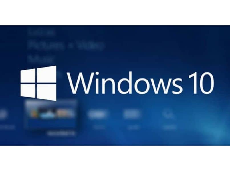 letras brancas do logotipo do windows dez com fundo azul