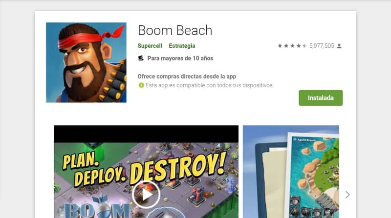 Baixe Boom Beach na Play Store