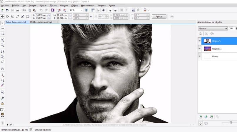 folha corel foto pintura homem dedos