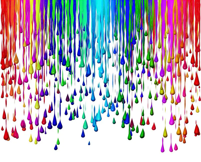 gotas multicoloridas