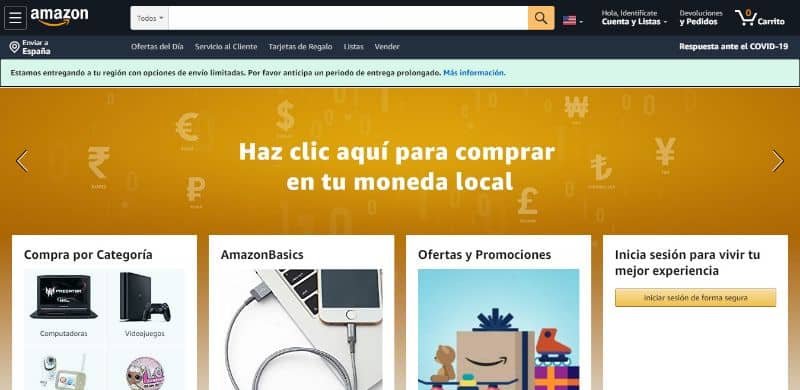 Site da Amazon