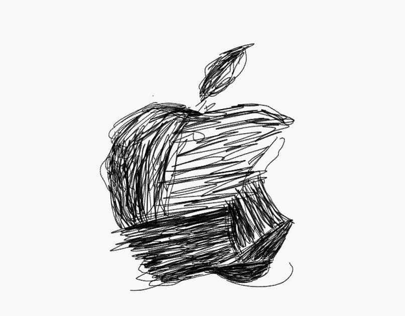 maçã desenhada