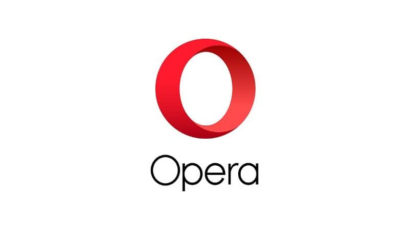 Fundo branco do logotipo Opera