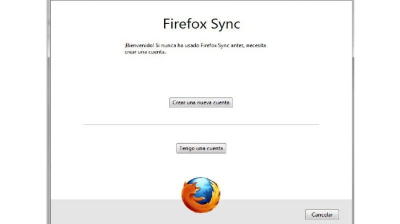 Crie uma conta no Mozilla Sync