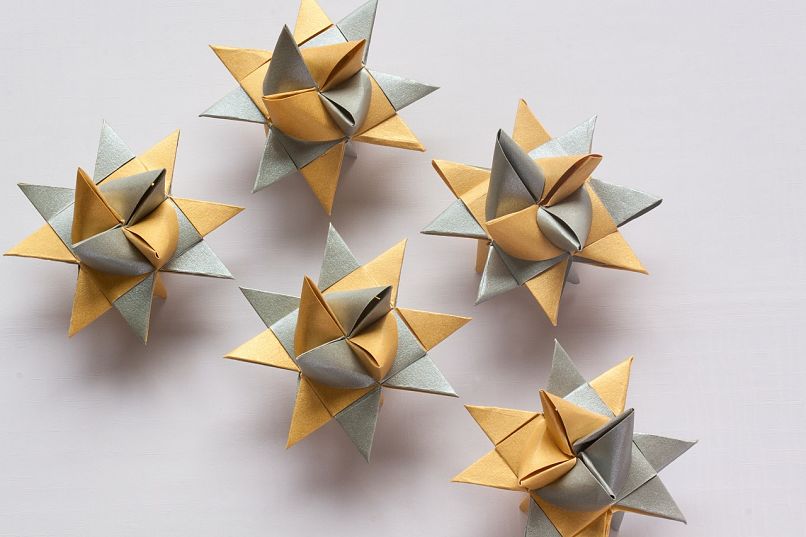 estrelas de origami