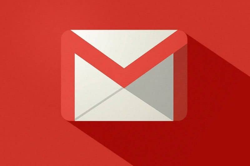 logotipo do gmail com fundo vermelho