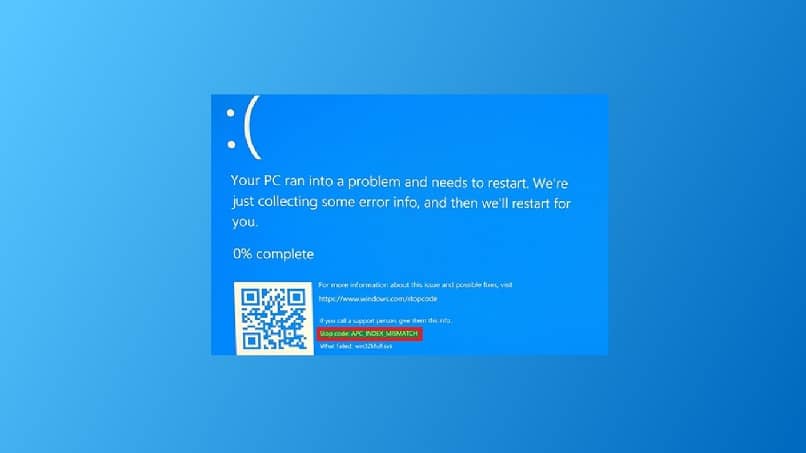 mensagem de erro apc index mismatch ox00000001