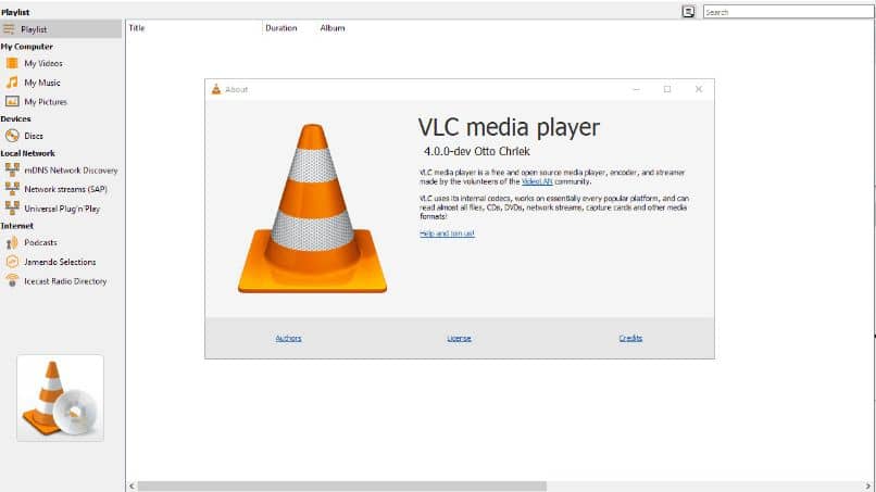Captura de tela VLC
