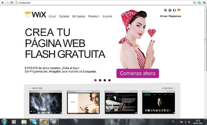 site oficial wix