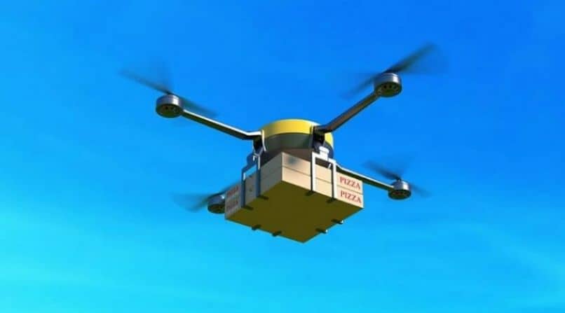 drone entregando