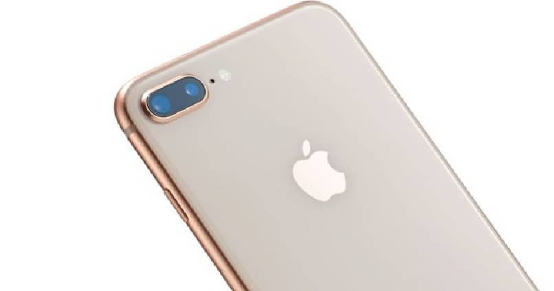 iphone mobile no qual vemos sua parte traseira, câmeras e logotipo oficial da apple