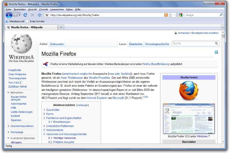 alterar guia Mozilla Firefox