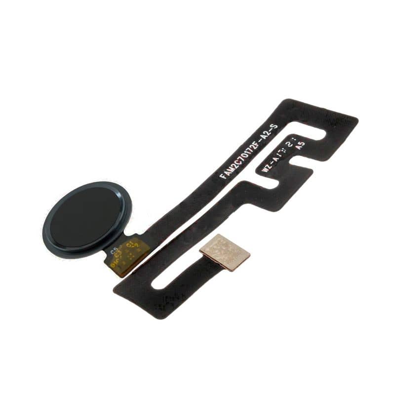 Botão do leitor de impressão digital BQ Aquaris X Pro com fundo branco