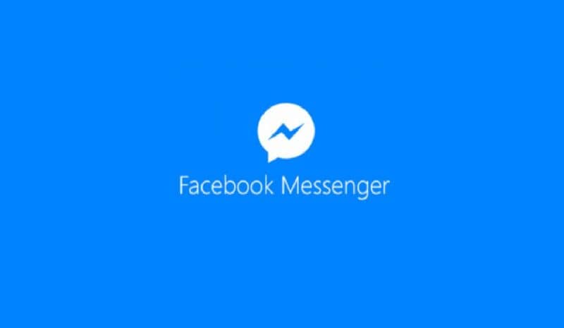 logotipo do facebook messenger em fundo branco e azul