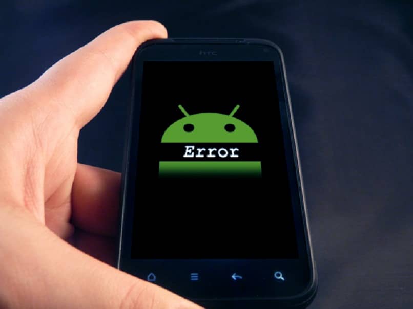 logotipo do Android com erro