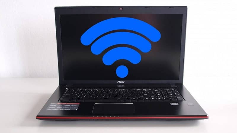 Símbolo de laptop e wi-fi