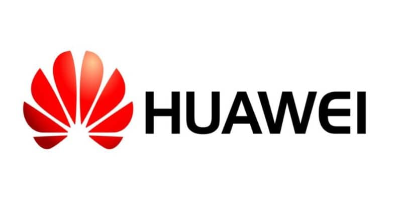 fundo branco do logotipo huawei