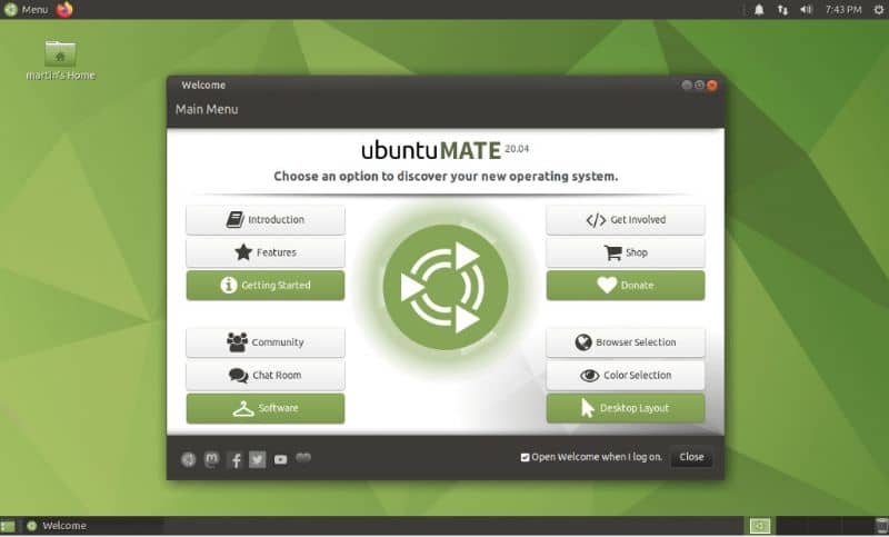 Ubuntu MATE, tela