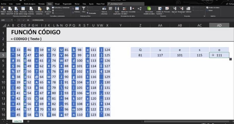 Tabela Excel, função de código