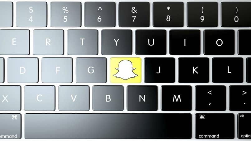 teclado com opção de snapchat