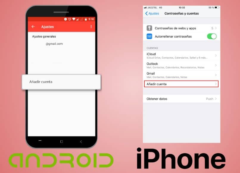 mobile android iphone app gmail fundo rosa