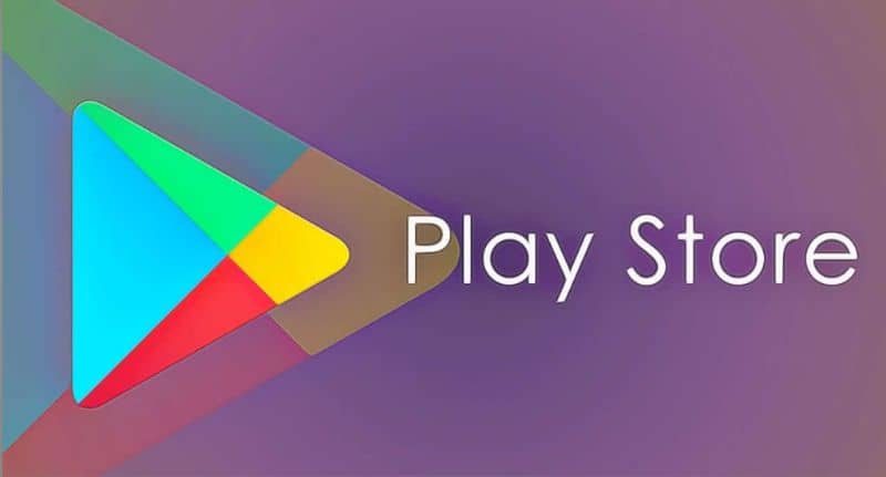 Fundo roxo do logotipo da Play Store
