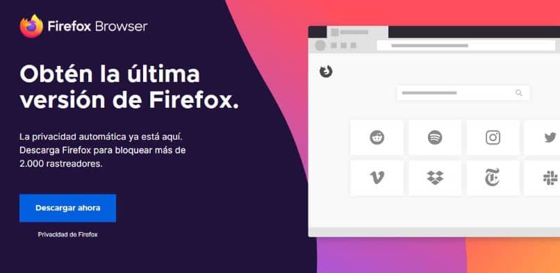 logotipo instagram da página do navegador firefox