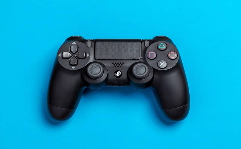 fundo ciano do controlador ps4 