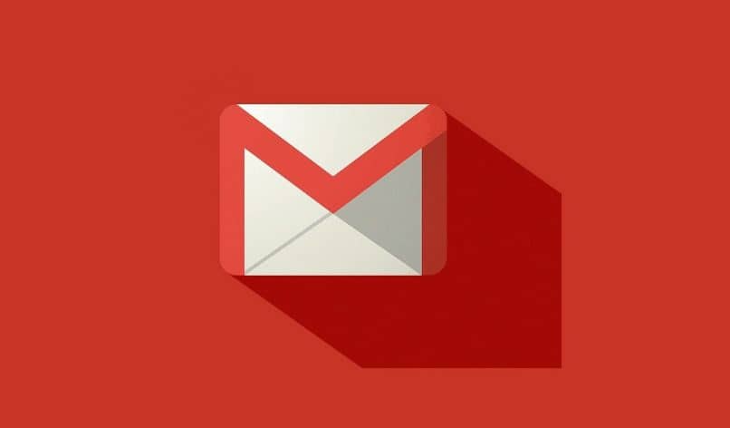 gmail em fundo vermelho