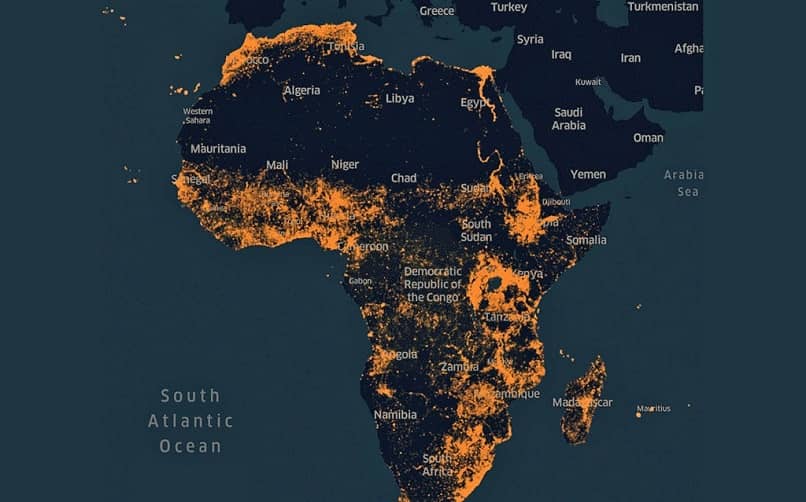 mapa da áfrica