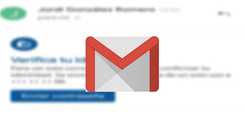 Logotipo do Gmail com fundo desfocado
