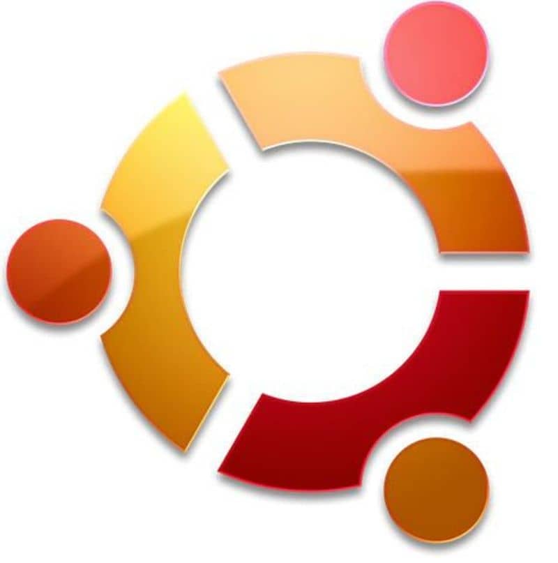 logotipo oficial do Ubuntu com fundo branco