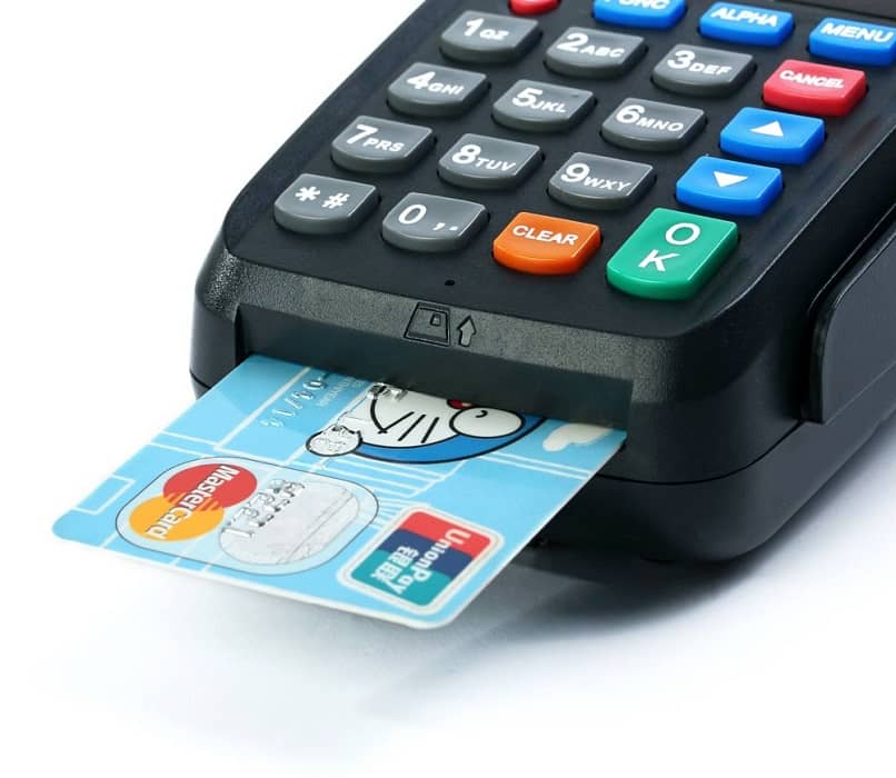 venda de cartão de crédito em uma máquina pos