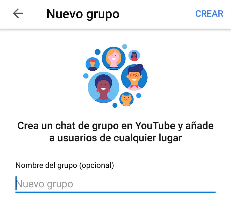 passos para criar grupo do youtube