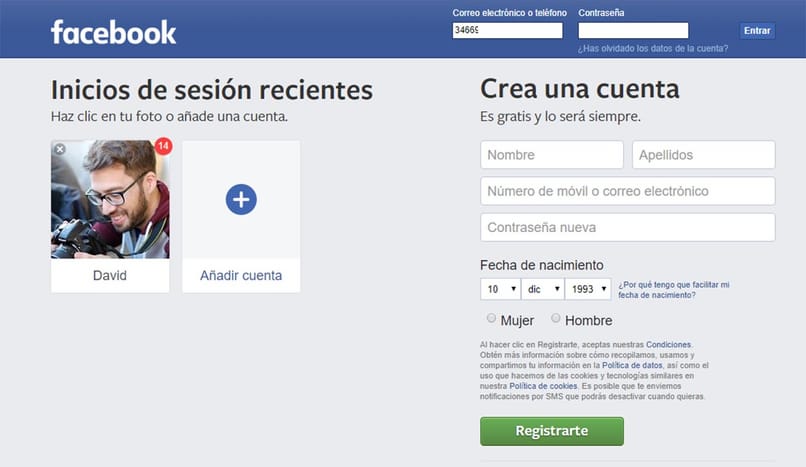site oficial do facebook