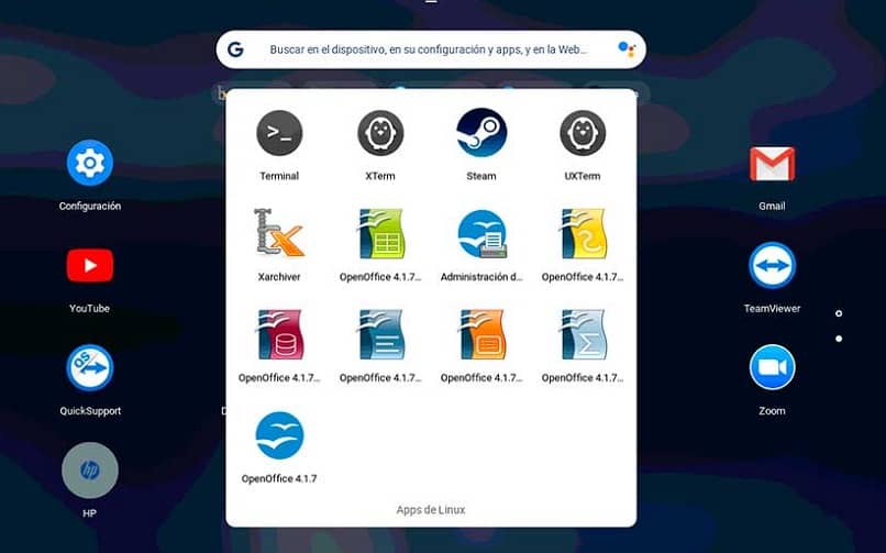 aplicativos openoffice do Linux Chromebook