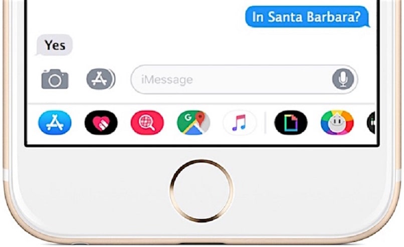 ícones e aplicativos de mensagens em um iphone
